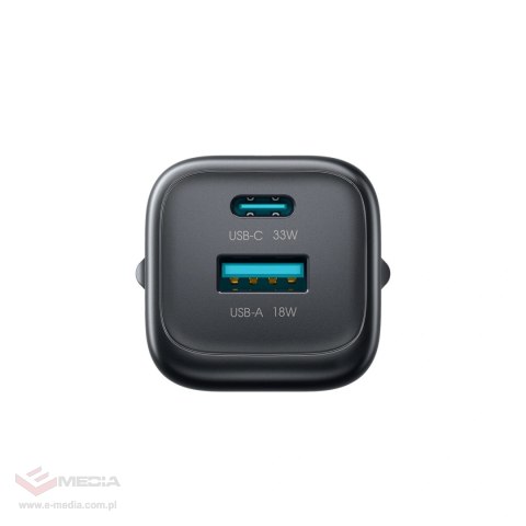 Ładowarka sieciowa Joyroom JR-TG7 33W USB-A + USB-C - czarna