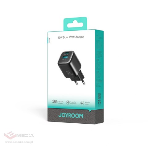 Ładowarka sieciowa Joyroom JR-TG7 33W USB-A + USB-C - czarna