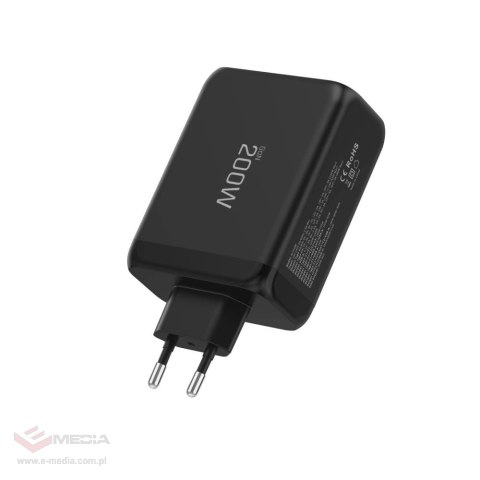 Ładowarka sieciowa Tech-Protect NC200W-GaN 4-Porty 200W - czarna