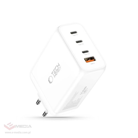 Ładowarka sieciowa Tech-Protect NC240W-GaN 4-Porty 240W - biała