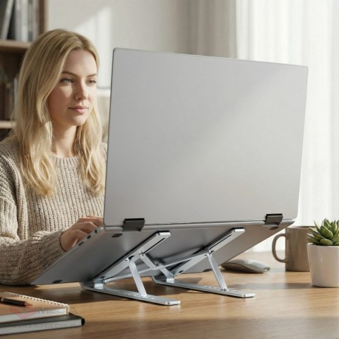 Podstawka Wozinsky WDCX-X8S składana regulowana pod laptopa - srebrna