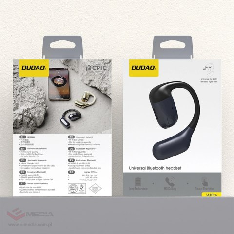 Słuchawka zauszna Dudao U4Pro Bluetooth uniwersalna do obu uszu - czarna