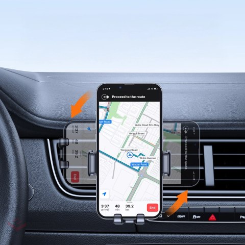 Uchwyt samochodowy na telefon Joyroom JR-ZS283 do kratki nawiewu - czarny