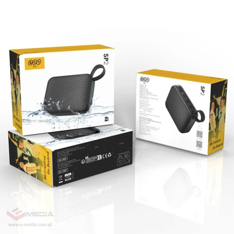 Głośnik Bluetooth QCY SP2 IP67 z podświetleniem RGB i trybem stereo - czarny
