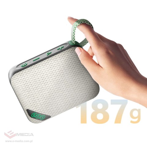 Głośnik Bluetooth QCY SP2 IP67 z podświetleniem RGB i trybem stereo - szarozielony