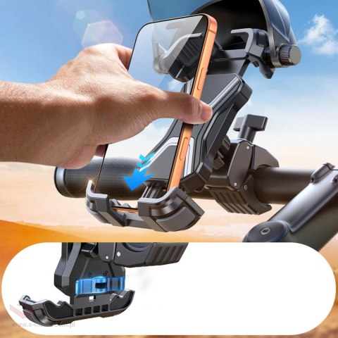 Uchwyt rowerowy Joyroom JR-ZS528 z osłoną przeciwsłoneczną - czarny