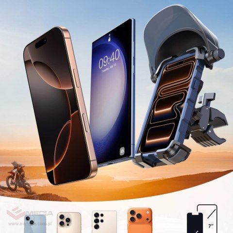 Uchwyt rowerowy Joyroom JR-ZS528 z osłoną przeciwsłoneczną - czarny