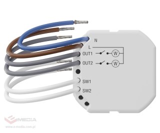 BEZPRZEWODOWY DWUKANAŁOWY STEROWNIK 230V AC ASW-220 (Smart 2-CH Relay) ABAX/ABAX2 SATEL