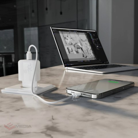 Ładowarka sieciowa Puro PROLITE 20W USB-C - biała