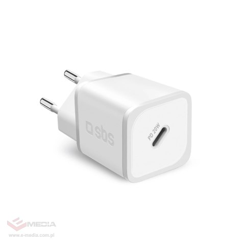 Ładowarka sieciowa SBS TETRGAN1C20W 20W GaN z Power Delivery - biała