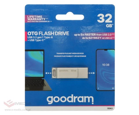 PENDRIVE FD-32/ODA3-GOODRAM 32 GB USB 3.2 Gen 1 GOODRAM