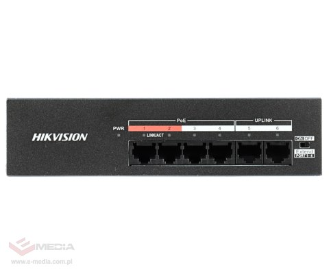 SWITCH POE DS-XS06-P 4-PORTOWY Hikvision