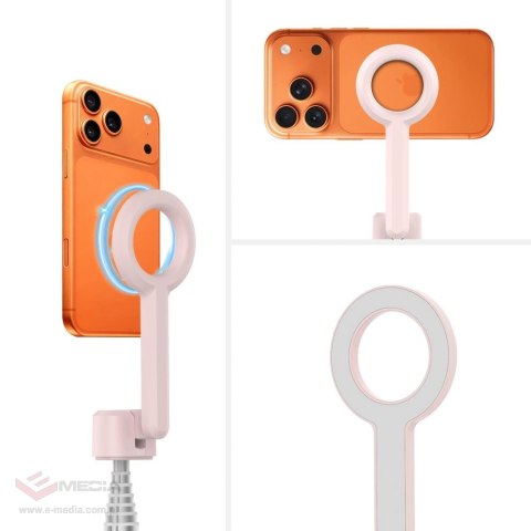 Selfie Stick Tech-Protect L10S Bluetooth - rózówo-szary