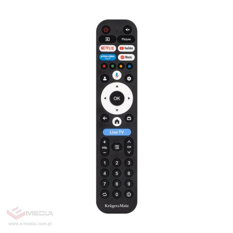 Telewizor Kruger&Matz 40" FHD Google TV 5.0, DVB-T2/S2/T/C H.265 HEVC