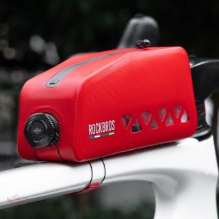 Torba rowerowa Rockbros ROAD TO SKY AS-142 na ramę wodoodporna 1L - czerwona