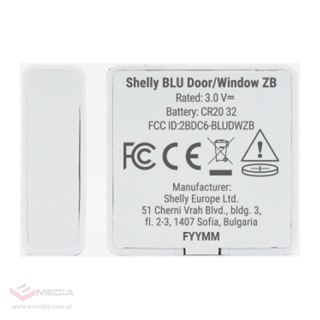 Czujnik drzwi i okien Shelly BLU Door/Window ZB Zigbee, Bluetooth