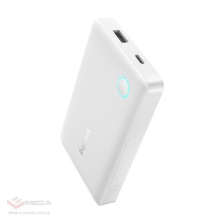 Powerbank Baseus EnerFill FP11 10000mAh 15W z białym kablem USB-C 20V/3A 30cm - biały