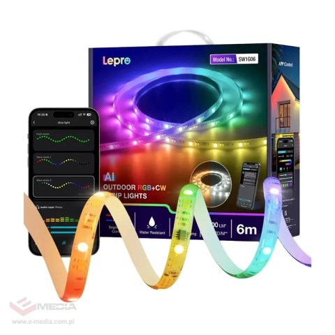 Taśma LED smart LEPRO SW1-6 RGB 6m