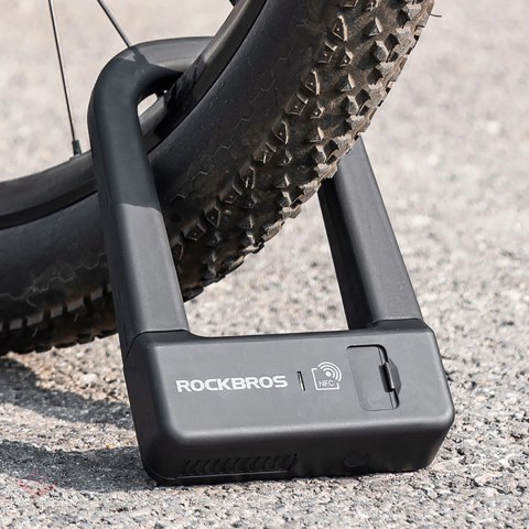Zapięcie rowerowe Rockbros RBNS1 SMART z czytnikiem NFC - czarne