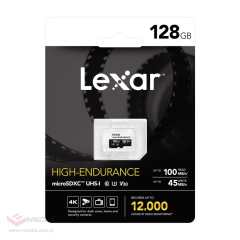 Karta pamięci Lexar High-Endurance microSDHC/microSDXC 128GB