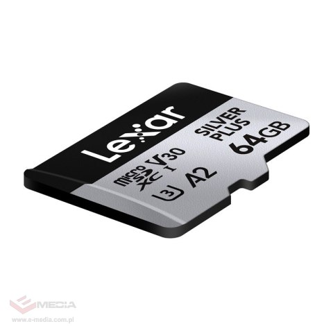 Karta pamięci Lexar High-Performance Silver Plus microSDXC 64GB + adapter
