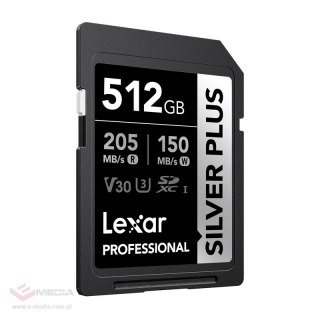 Karta pamięci Lexar Professional SILVER PLUS SDXC 512GB