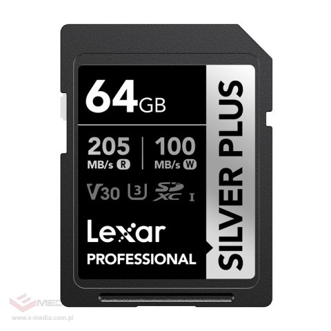 Karta pamięci Lexar Professional SILVER PLUS SDXC 64GB