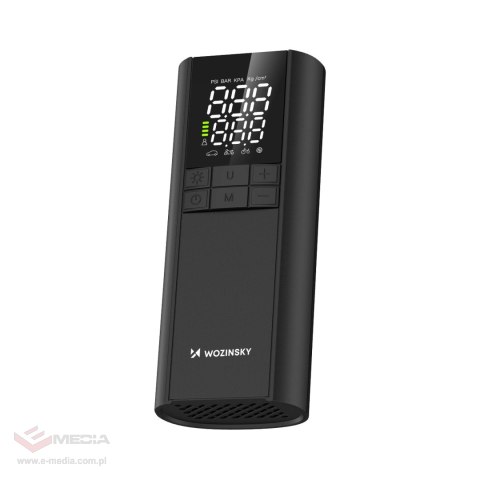 Kompresor Wozinsky WPEP-8000 pompka elektryczna powerbank 8000mAh latarka - czarny