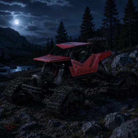 Samochód zdalnie sterowany na pilota RC Rock Crawler 4x4 LHC012 auto 2w1 czerwony