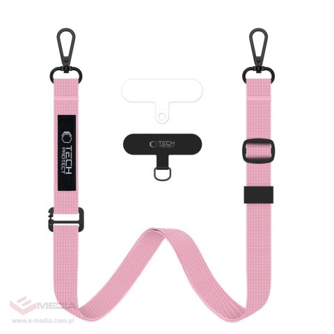 Smycz Tech-Protect C65 Rope Crossbody - różowa