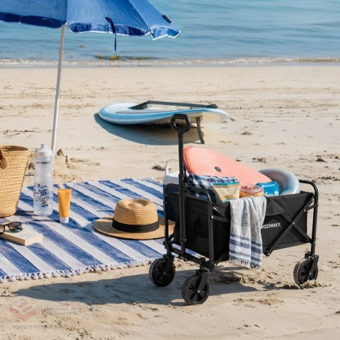 Wózek Wozinsky WZP-80 plażowy, turystyczny, ogrodowy, wytrzymały, do 80 kg - czarny