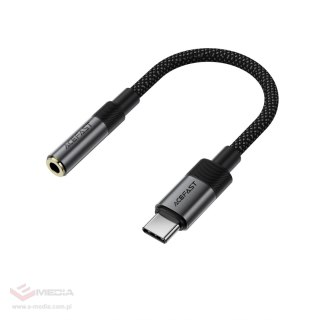 Adapter Acefast J12 USB-C do mini jack 3.5 mm - czarny