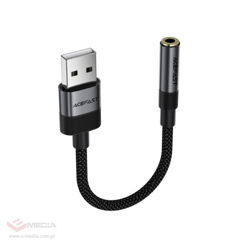 Adapter Acefast J13 USB-A do mini jack 3.5 mm - czarny