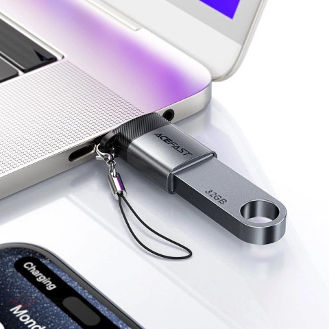 Adapter USB Acefast J7 USB-A - USB-C - szary