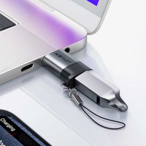 Adapter USB Acefast J8 USB-C - USB-A - szary