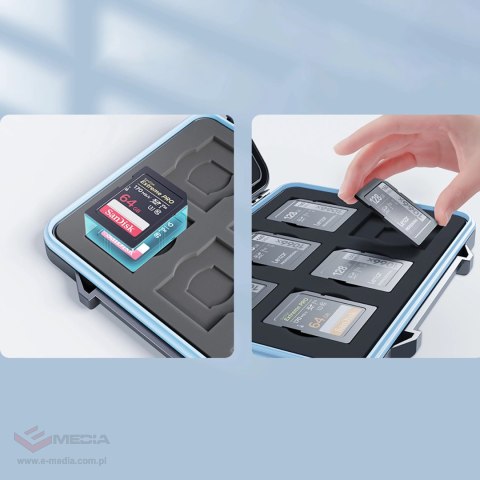 Etui Orico PHCD na karty pamięci i nośniki danych Black 2.5" SSD 2.5" HDD M.2 SSD SD Micro SD CompactFlash czytniki kart - czarn