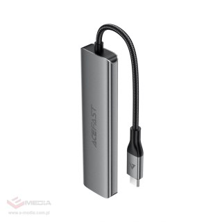 Hub USB Acefast J16 stacja dokująca USB-C 5w1 HDMI 4K 60Hz PD90W - szara