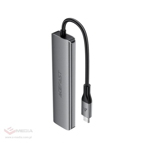 Hub USB Acefast J18 stacja dokująca USB-C 6w1 HDMI 4K 60Hz PD90W - szara