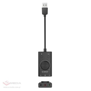 Karta dźwiękowa Orico SC2 zewnętrzna wielofunkcyjna z USB-A - czarna