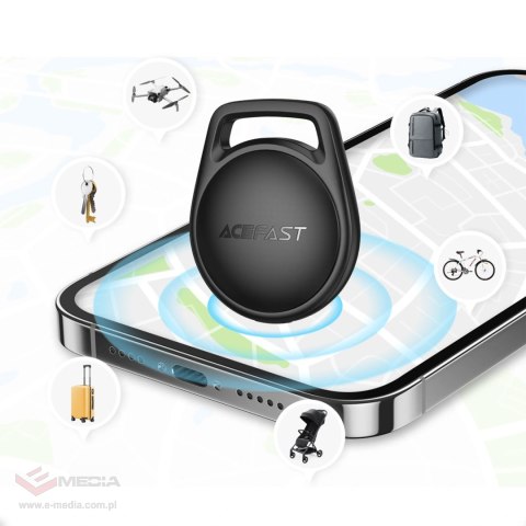 Lokalizator Bluetooth Acefast S2 kompatybilny z Apple Find My - czarny