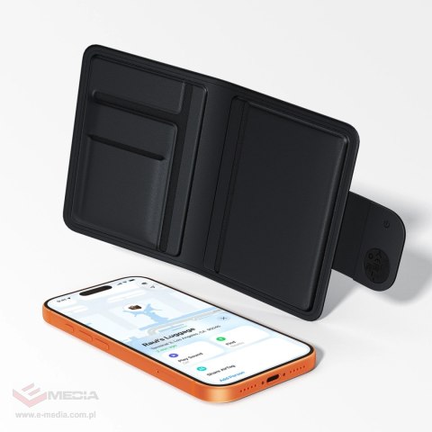 Lokalizator Bluetooth Acefast S6 w formie etui na paszport kompatybilny z Apple Find My - czarny