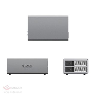 Macierz dyskowa Orico 9828RU3 2 Big DAS Solution ProRAID na 2 dyski 2,5"/3.5" SATA HDD/SSD z kontrolerem RAID - szara