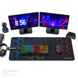 Podkładka biurkowa Wozinsky WPD-B800 gamingowa 800x300mm wodoodporna ze wzorem - czarna