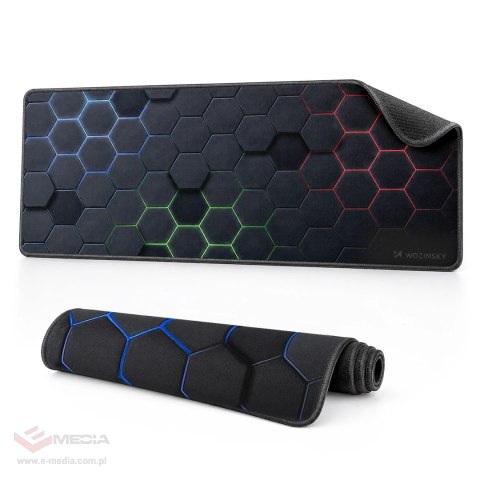 Podkładka biurkowa Wozinsky WPD-B800 gamingowa 800x300mm wodoodporna ze wzorem - czarna