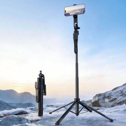 Selfie stick Orico SPN185 statyw 1/4" na telefon kamerę aparat z obrotem 360 stopni Bluetooth 5.2 - czarny