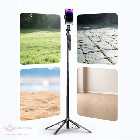 Selfie stick Orico SPN185 statyw 1/4" na telefon kamerę aparat z obrotem 360 stopni Bluetooth 5.2 - czarny