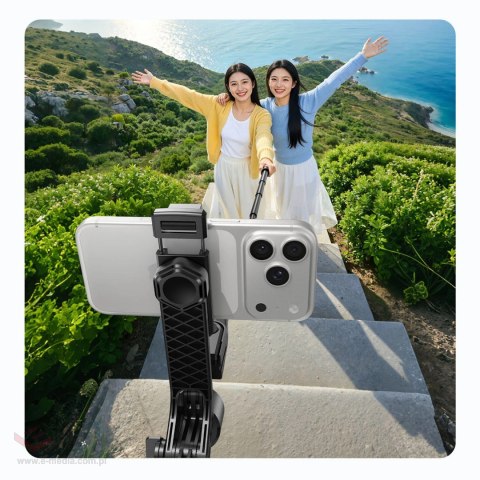 Selfie stick Orico SPN185 statyw 1/4" na telefon kamerę aparat z obrotem 360 stopni Bluetooth 5.2 - czarny