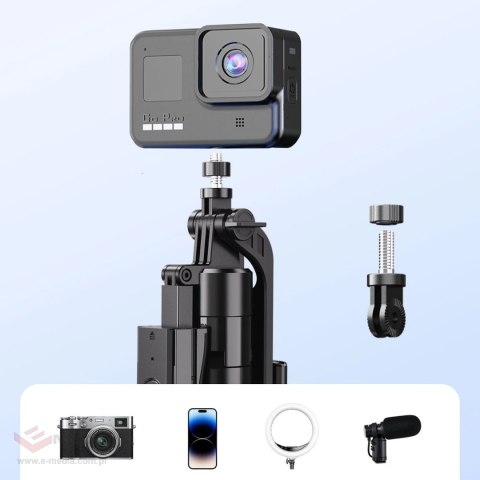 Selfie stick Orico SPN185 statyw 1/4" na telefon kamerę aparat z obrotem 360 stopni Bluetooth 5.2 - czarny