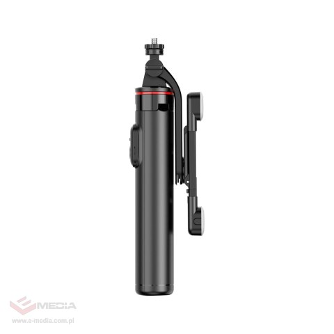 Selfie stick WC13YDS teleskopowy tripod 1.3m z podwójną lampą i uchwytem na telefon - czarny