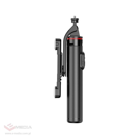 Selfie stick WC13YDS teleskopowy tripod 1.3m z podwójną lampą i uchwytem na telefon - czarny